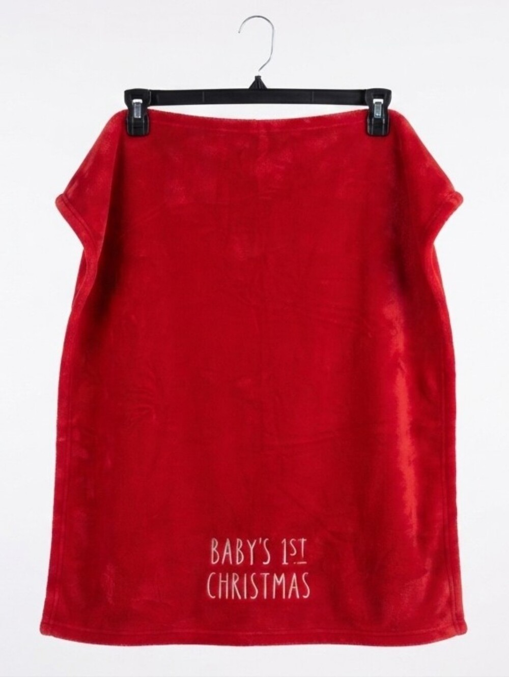 Red Plush Baby's 1st Christmas Holiday Receiving Blanket Cozy Soft Fleece 100% P